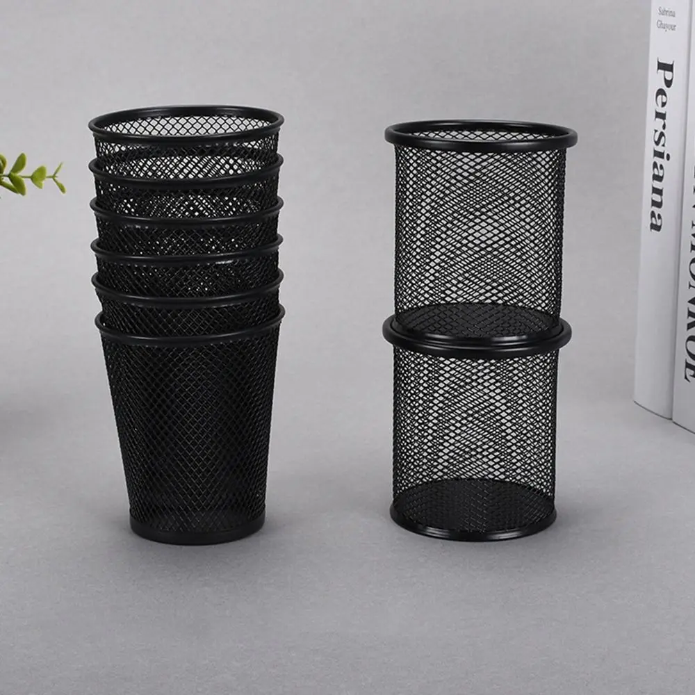 Multifunctional Metal Pen Holder Mesh Stackable Storing Desktop Storage Box Conical Pen Container Students
