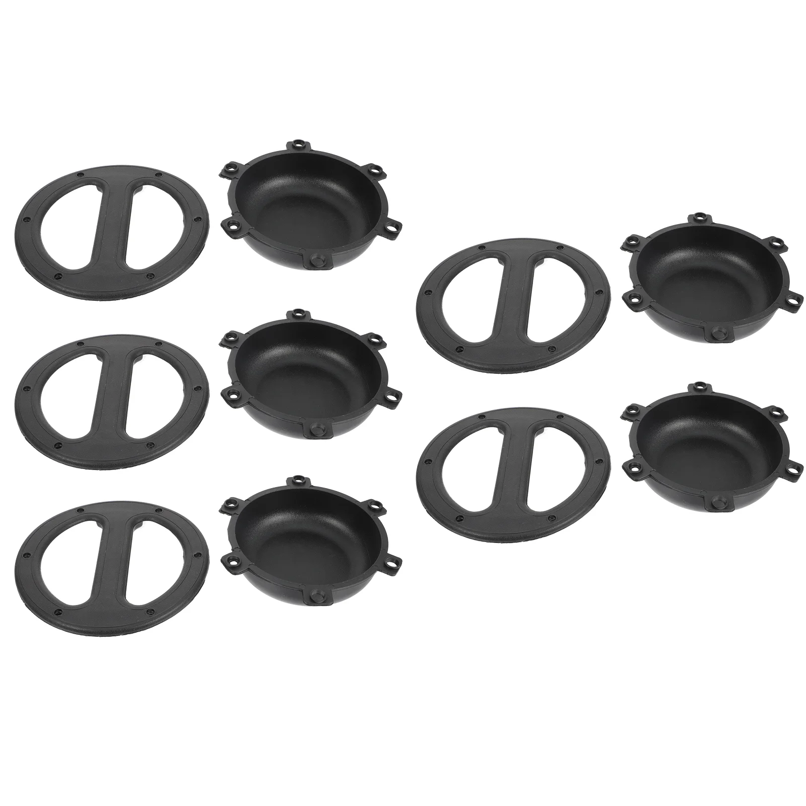 5 Pcs Cabinet Handles Speaker Audio Loudspeaker Accessories Recessed Amplifier Black