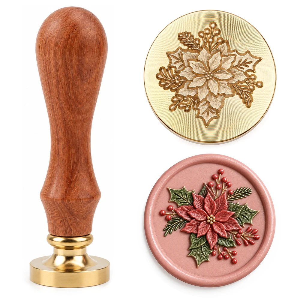 Wax Seal Stamp Set - Vintage Christmas 3D Embossed Wax Seal