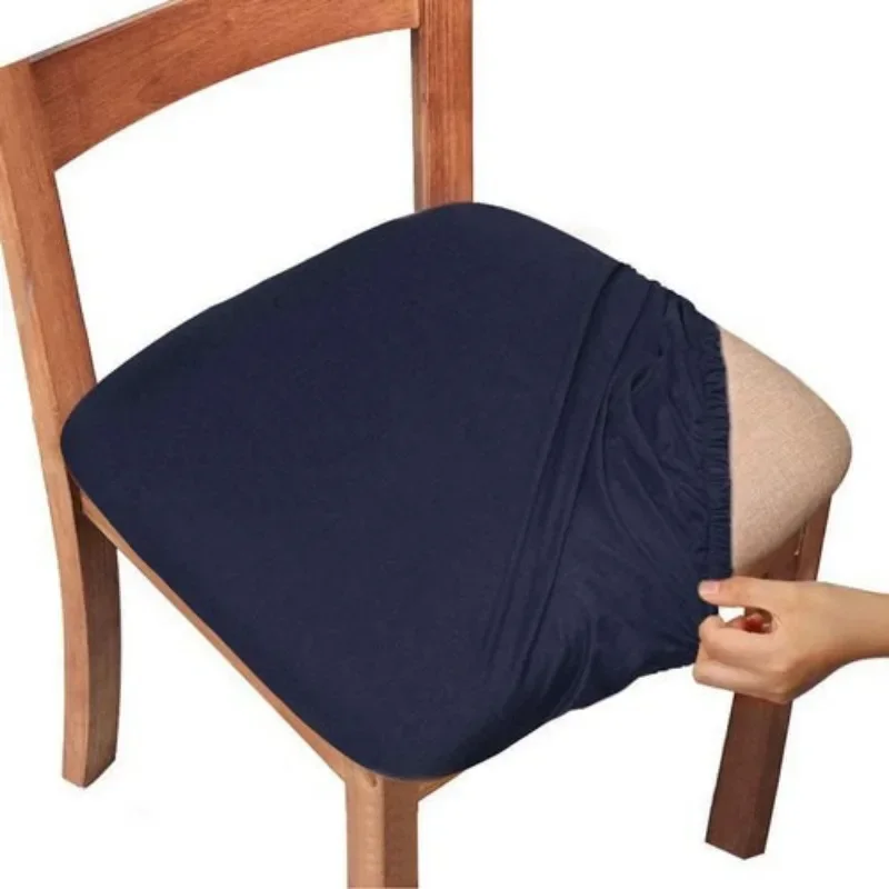 Home Seat Cushion Set Solid Color Four Seasons Chair Cushion Cover Elastic Chair Cover Dining Chair Cover One