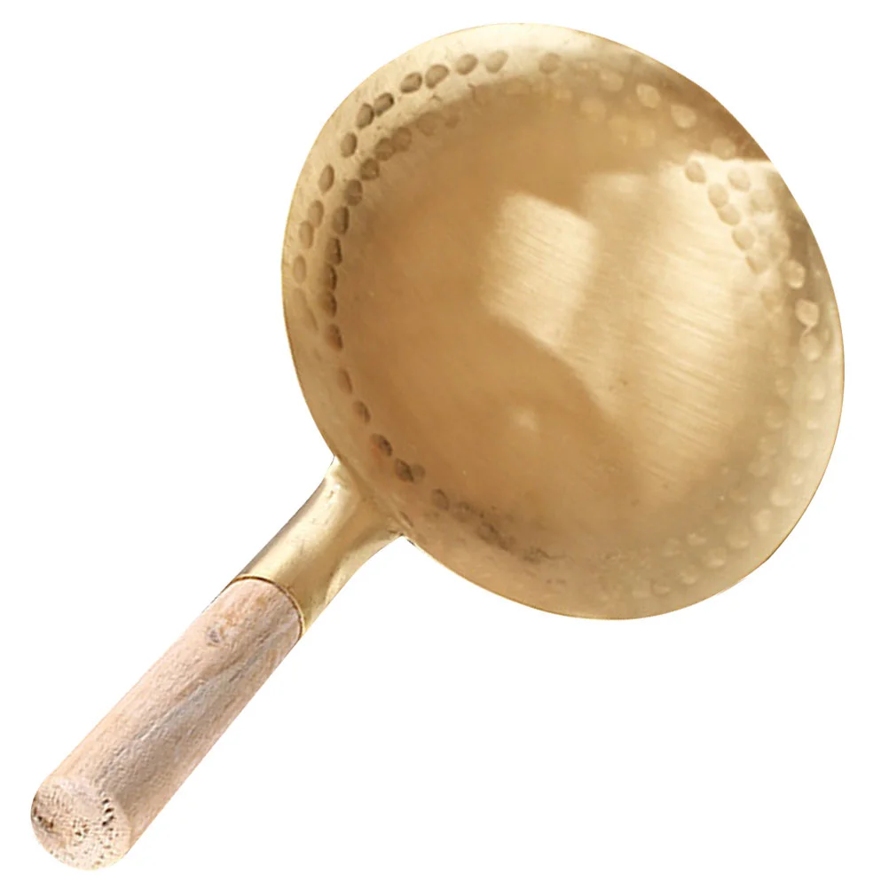 

Tofu Scooper Spatula Brain Soup Spoons Cooking Scoops Brass Ladle Wooden Multi-use Kitchen