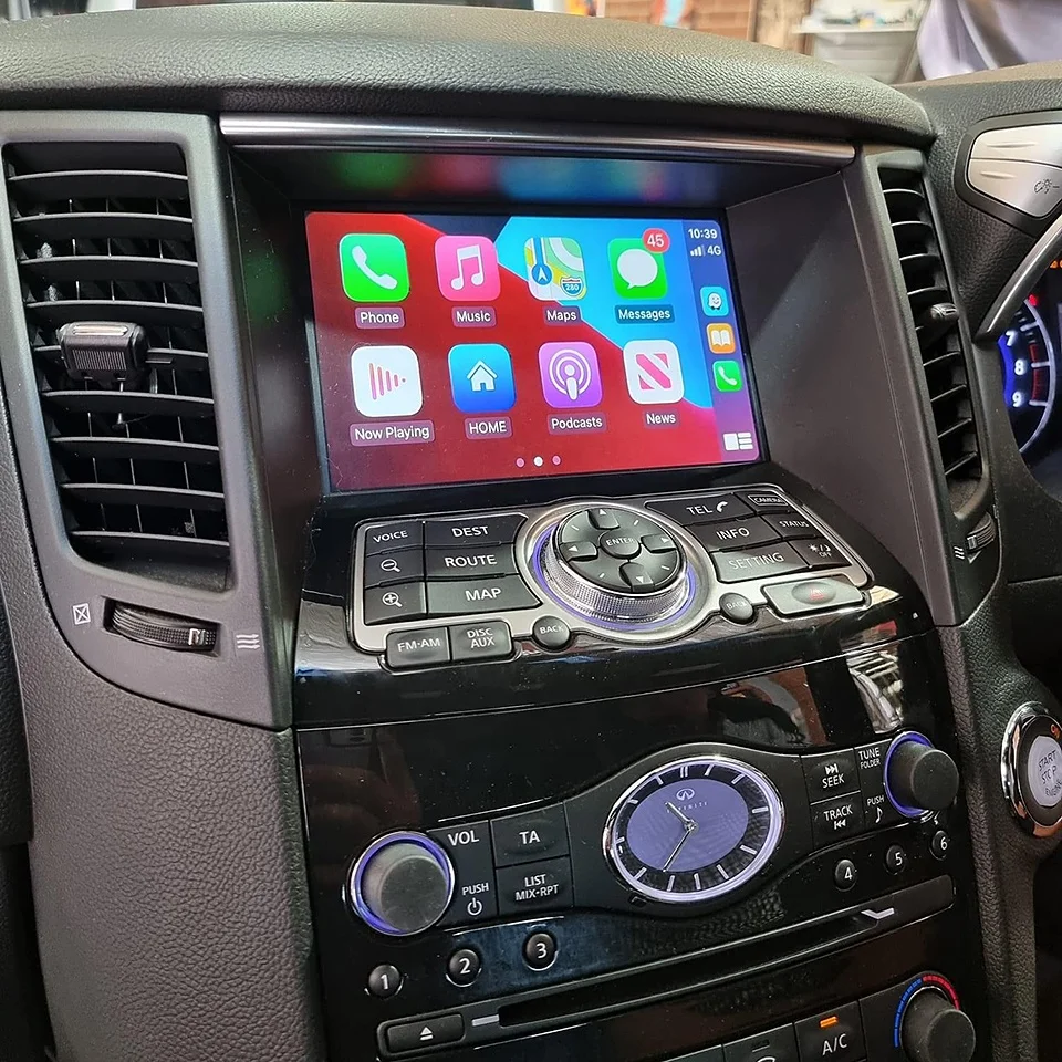 

Беспроводной модуль обновления Android Auto CarPlay для Infiniti G37 G35 M35 M25 QX60 QX70 Q70 FX EX: Мультимедийный интерфейс для автомобиля