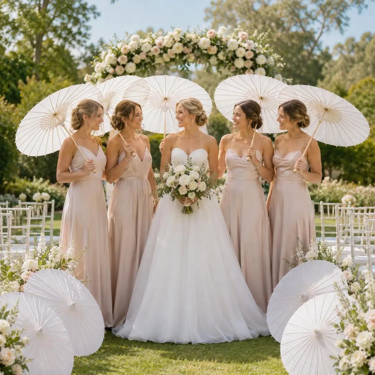15/24/30/36/50/100PCS Parasol Umbrellas 60cm Wedding Paper Umbrella Photo Props White DIY Umbrella for Bridal Shower Party