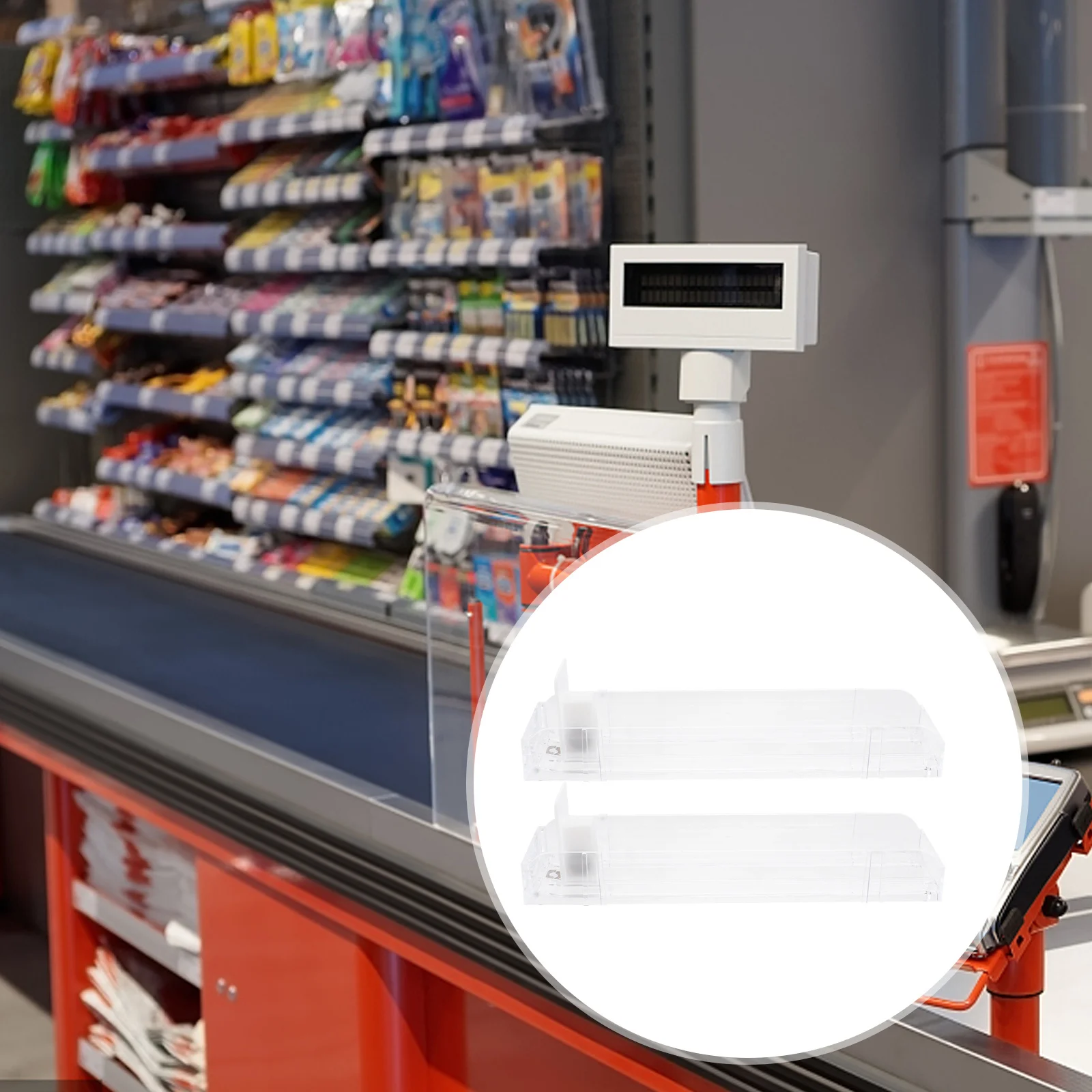 

2Pcs Cigarette Showcase Auto-Push Case Clear Premium Material Automatic Cigarette Rack Display Holder for Shops Dealers