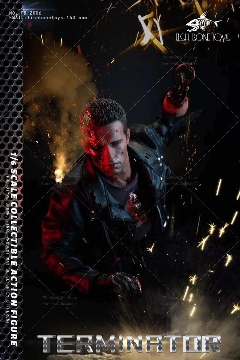 FISH BONETOYS FB-Z006 1/6 تحصيل الخيال العلمي مغامرة الرجال الجندي T800 أرنولد 12 "مجموعة كاملة دمية شخصيات الحركة #2
