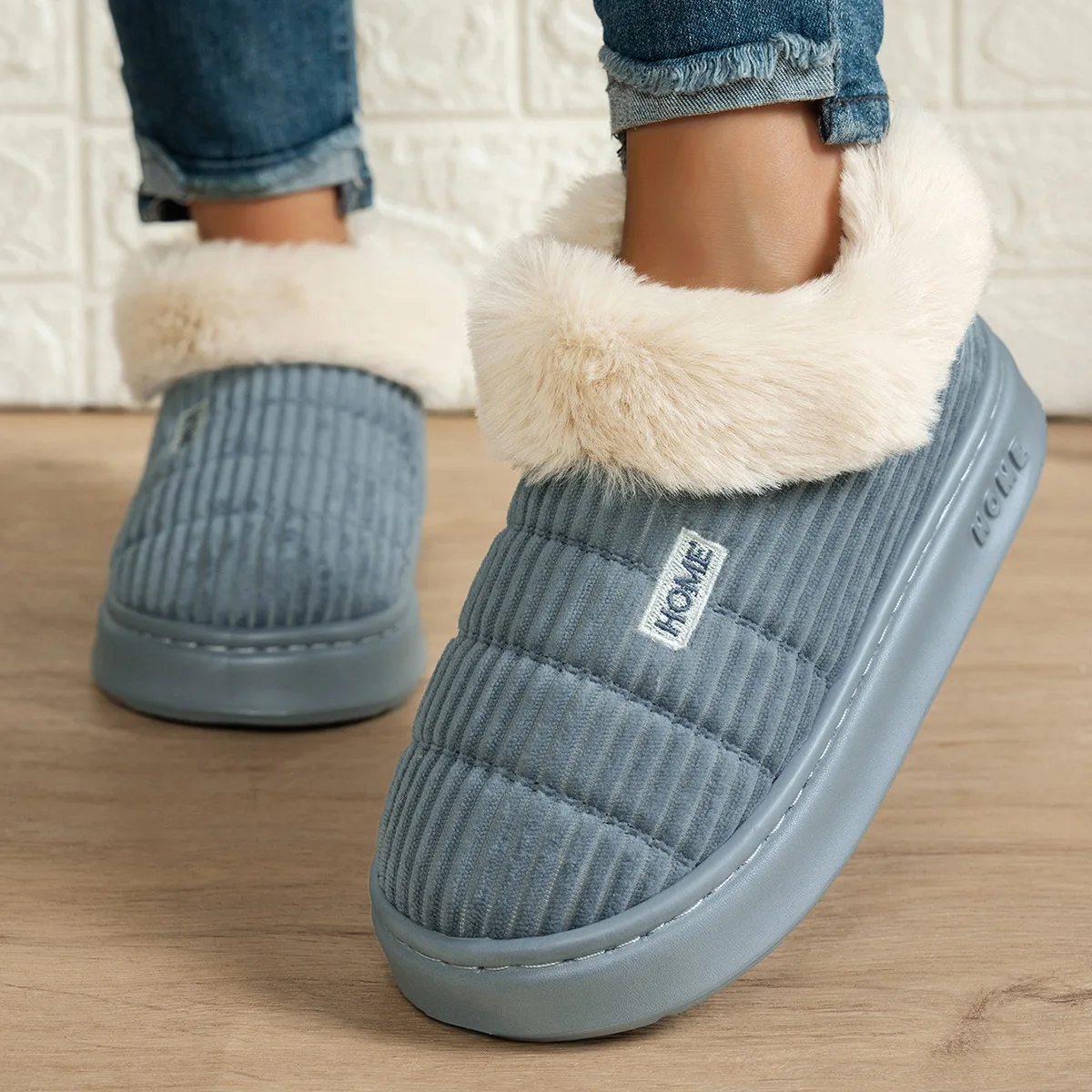 Men's Winter Plush Snow Boots 2026 New Cotton Shoes Men's and Women's Thick Bottom Home Indoor & Outdoor Anti Slip Snow Boots