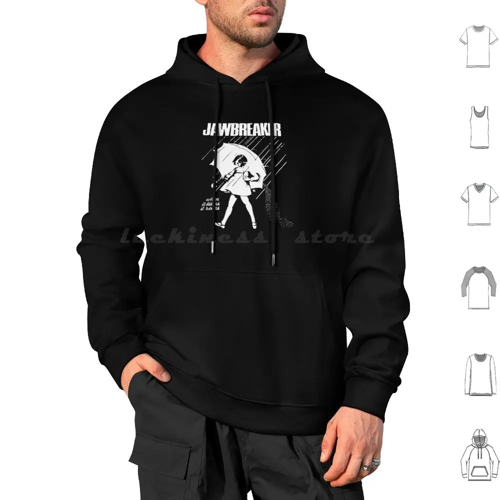 Jawbreaker Black And White Hoodies Long Sleeve Band Maskes Yutobe