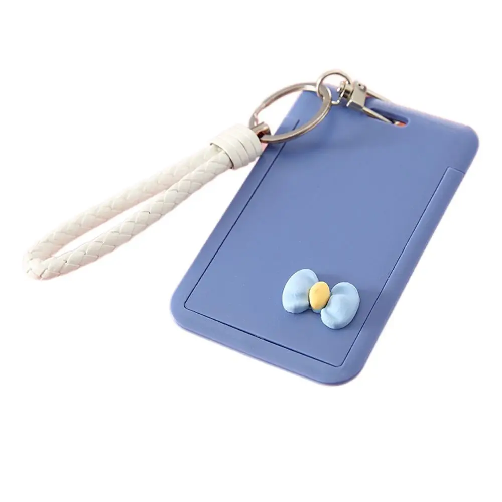 Girls New Children Business Bus Card Cover Badge Case ID Card Holder Keychain Bank Card