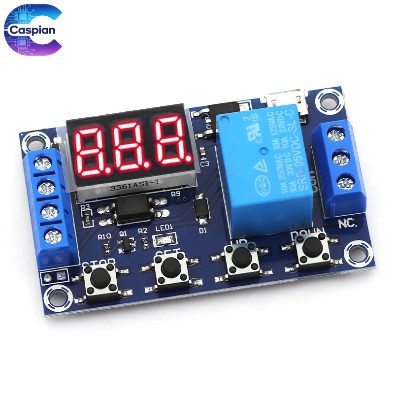 5V Single Channel Delay Relay Module Timing Cycle Switch On/Off Timer Up To 999 Minutes