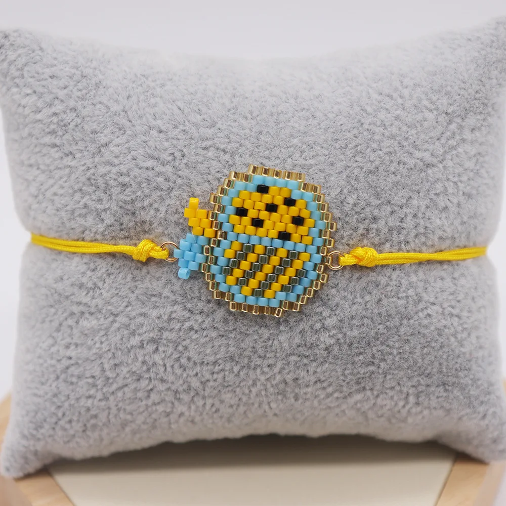 

Beaded bracelet Originality Fruit Bohemia Design Hand knitting Pineapple Adjustable Versatile Tide Simple Rice bead bracelet