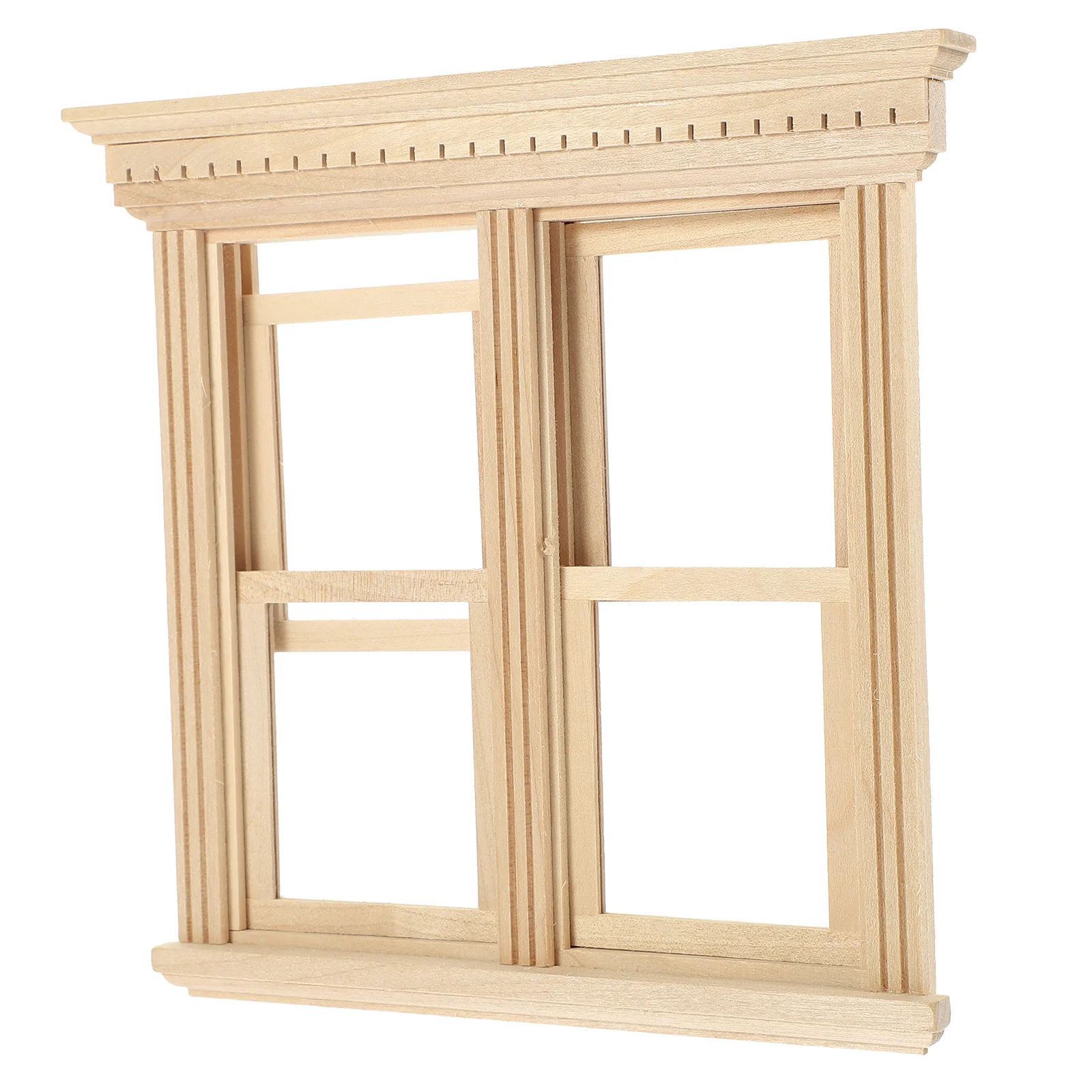 

House Miniature Furniture Model Wooden Ornaments Sliding Window Windows Toys Blinds Accessories Decorations and Frame