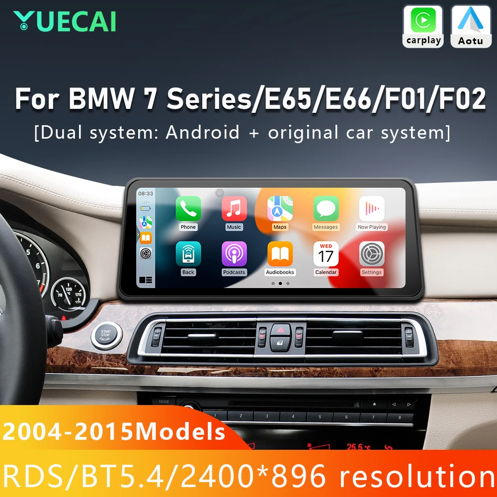 Suitable for BMW 7 Series Navigation F01 F02 CIC NBT Car Video Player Android System WiFi Carplay 2009-2017 Models Car Radio Wir