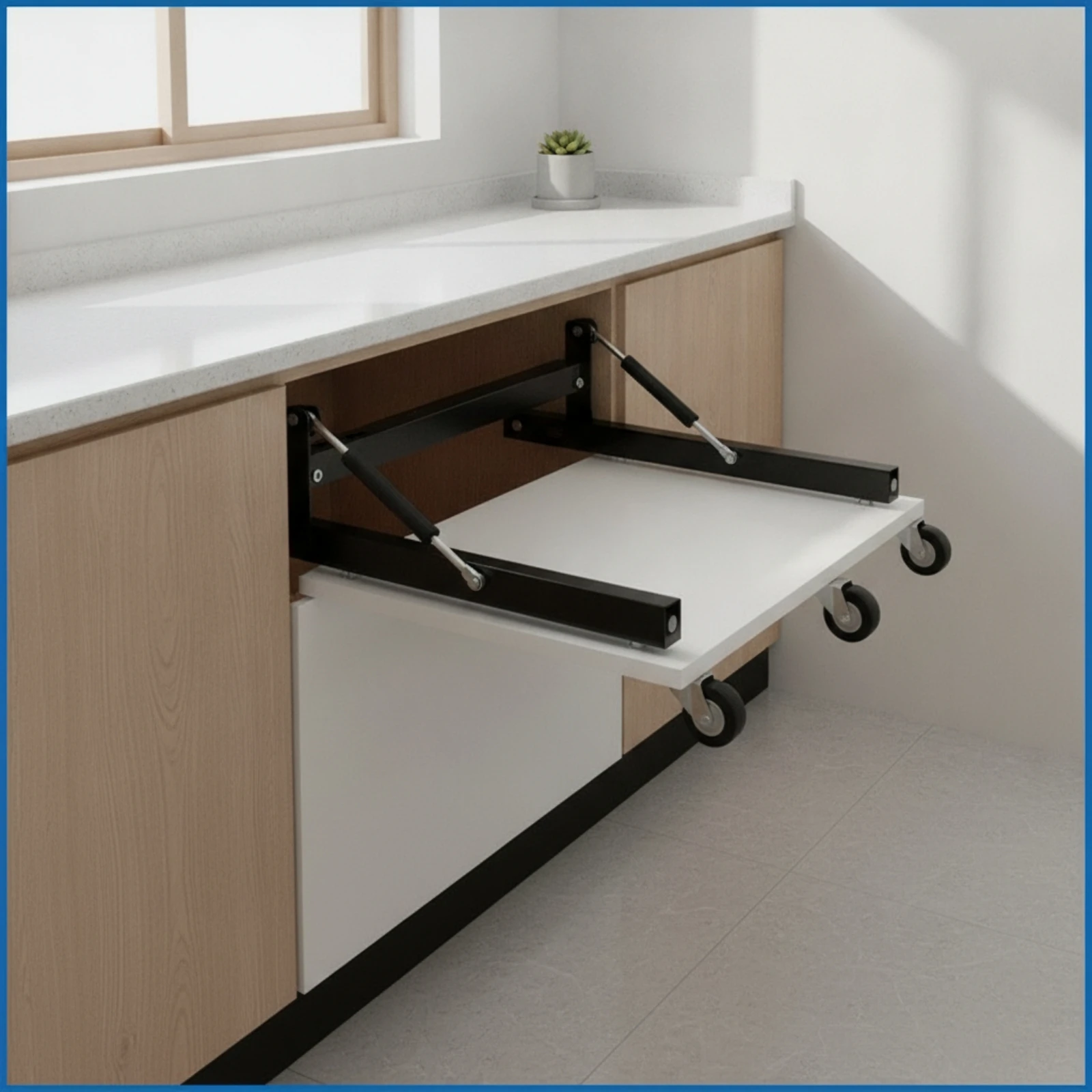 Folding Table Hardware Kit Space-Saving Fold-down Table Hardware with Support Arms Support Hinge Built-in Flip-down Hinge