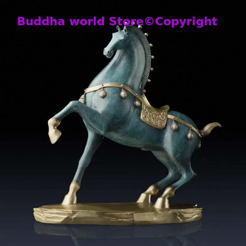 high grade Success Mascot Bring wealth money Asia ROYAL HORSE Auspicious Spiritual bronze Sculpture ART Statue