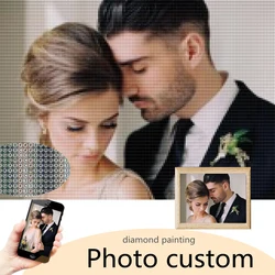 NICAI Diamond Painting Photos Custom Full Square Picture of Rhinestones Diamond Embroidery Baby Wedding and Parents Gift