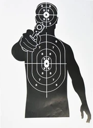 17.7*12.6 inch shooting gun head chest ring, character holding gun target paper, game sports wall sticker, living room decoratio