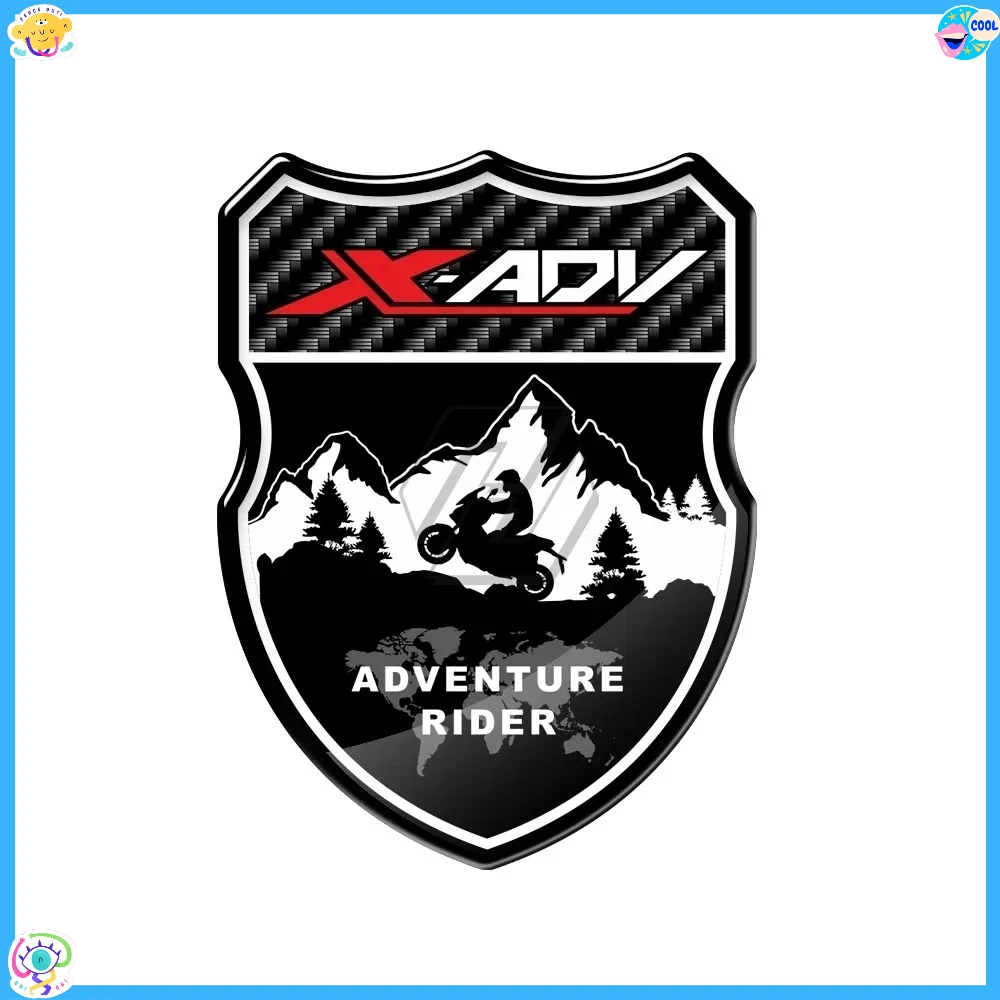 

3D Motorcycle Shield Sticker For HONDA X-ADV XADV 150 250 300 750 Adventure Rider Decals