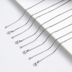 1 PC 45/50/55/60cm Stainless Steel Snake Chain Necklace For Women Necklace Silver Color Link Chain Necklace Men Jewelry Gifts