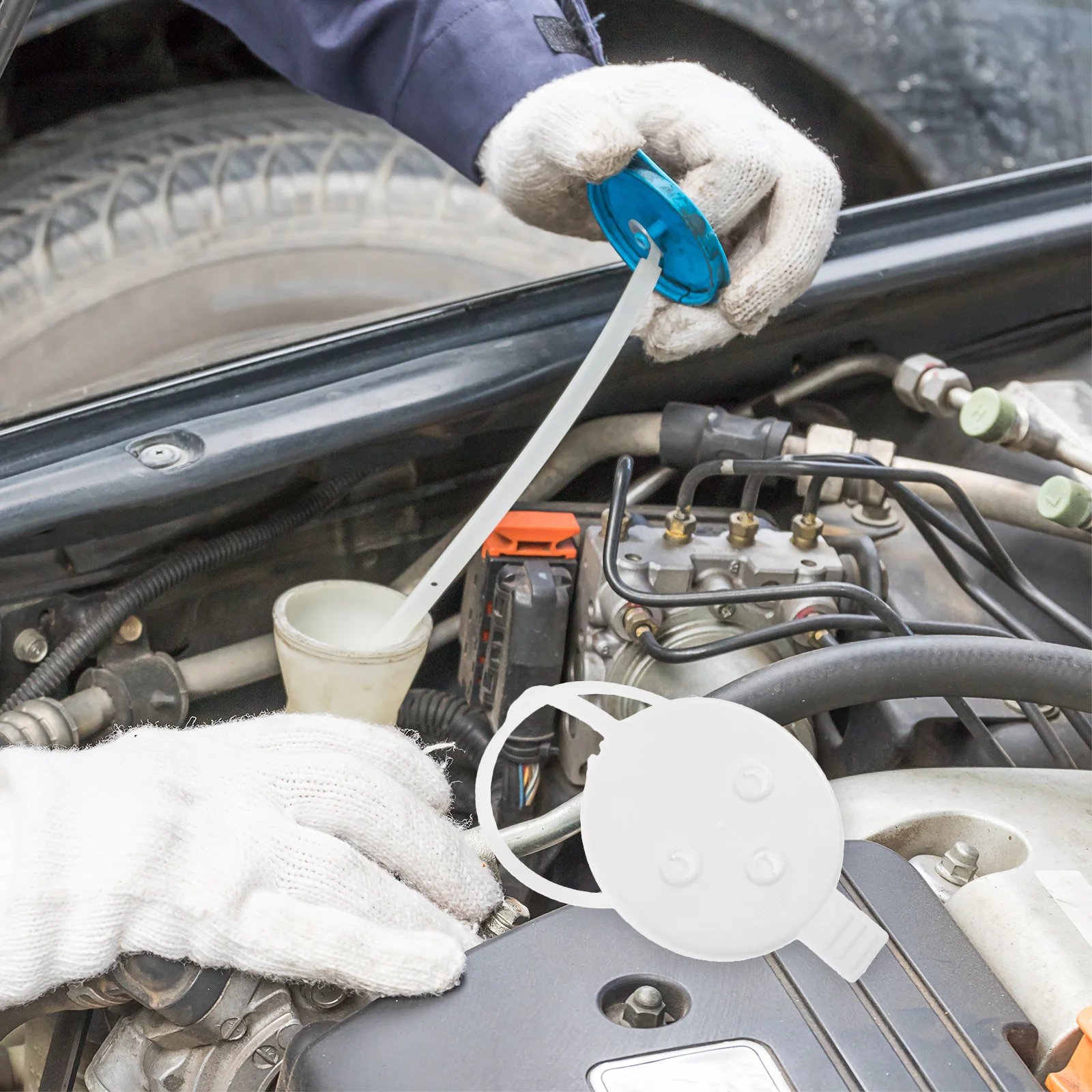 

Совместимая пластиковая крышка бачка омывателя лобового стекла, простая в установке, прочная конструкция, автомобильные аксессуары