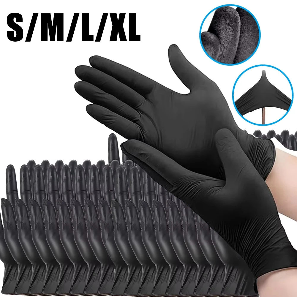 

Black Disposable Nitrile Tattoo Gloves Waterproof Gloves for Tattooing Manicures and Salon Household Cleaning Gloves Accessories