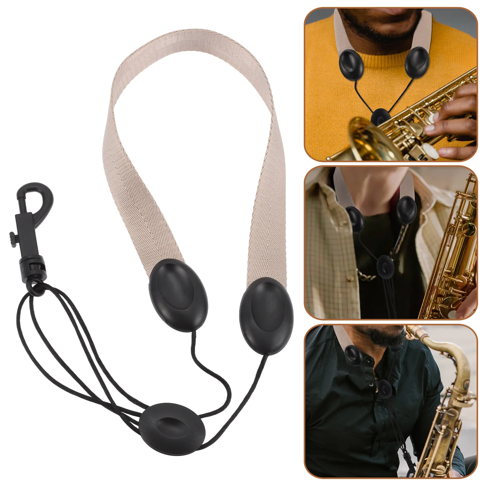 

1pcs Universal Saxophone Shoulder Strap Durable Cloth Sax Strap For Heavy Instruments Comfortable Long Lasting Support Easy