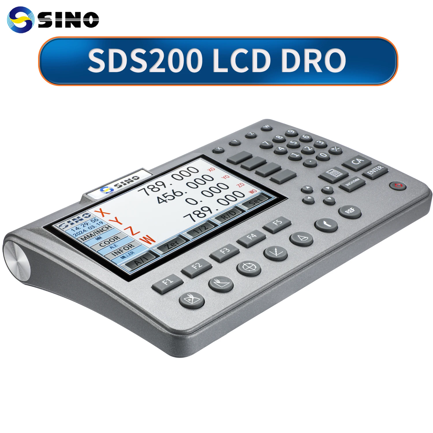 SINO SDS200 Metal 4 Axis LCD Digital Readout Display DRO For Lathe Grinder Millilling Dril