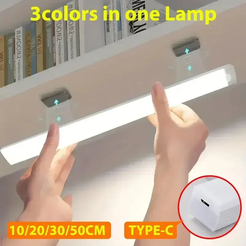 

LED Motion Sensor Light Wireless LED Night Light Type C Rechargeable Light Cabinet Wardrobe Lamp Staircase Backlight For Kitchen