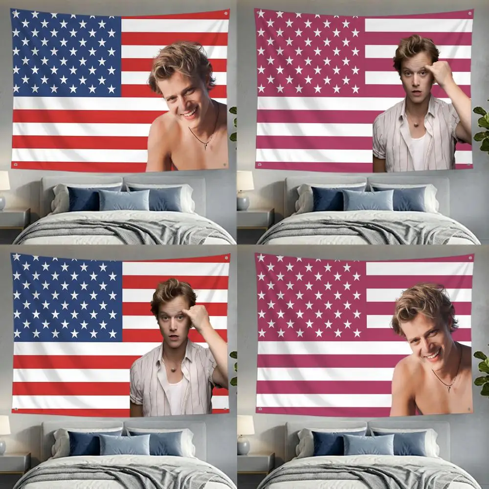 Fashion Casual J-JJ outerbanks Flags flags no edging design four rings hanging for indoor decor and outdoor decor