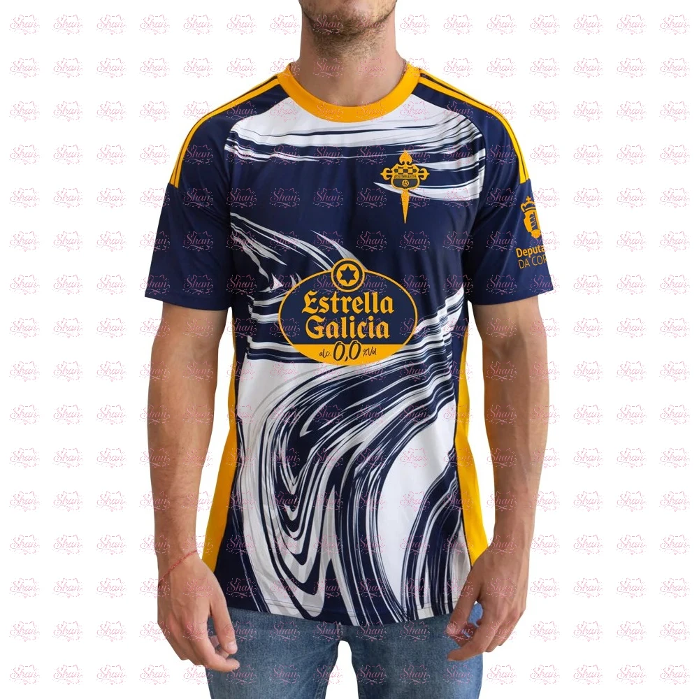 

Spanish Third Men's and Women's Adult and Children's Player Team T-shirt 25/26 Football Sportswear Breathable 3D Digital Top