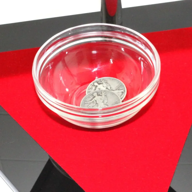 Dean's Box by Dean Dill - Professional Coin Through Table Magic Trick, Triangle Coin Penetration Illusion Gimmick Mentalism