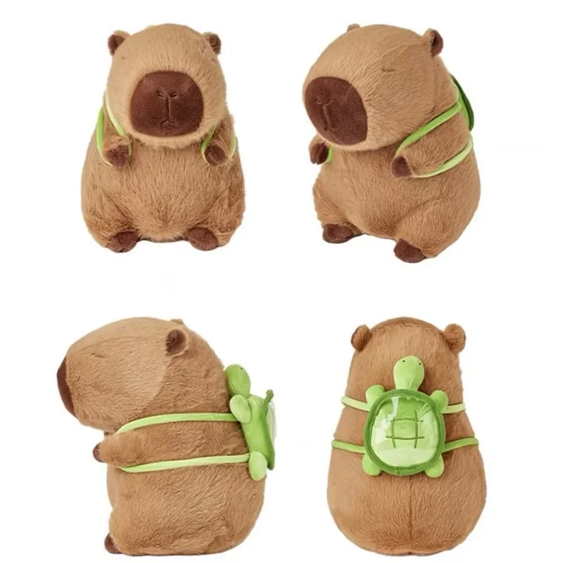 Brinquedo de pelúcia capivara fofo para crianças, animais de pelúcia, mochila tartaruga, Kapibala, boneca macia, aniversário, presente de Natal