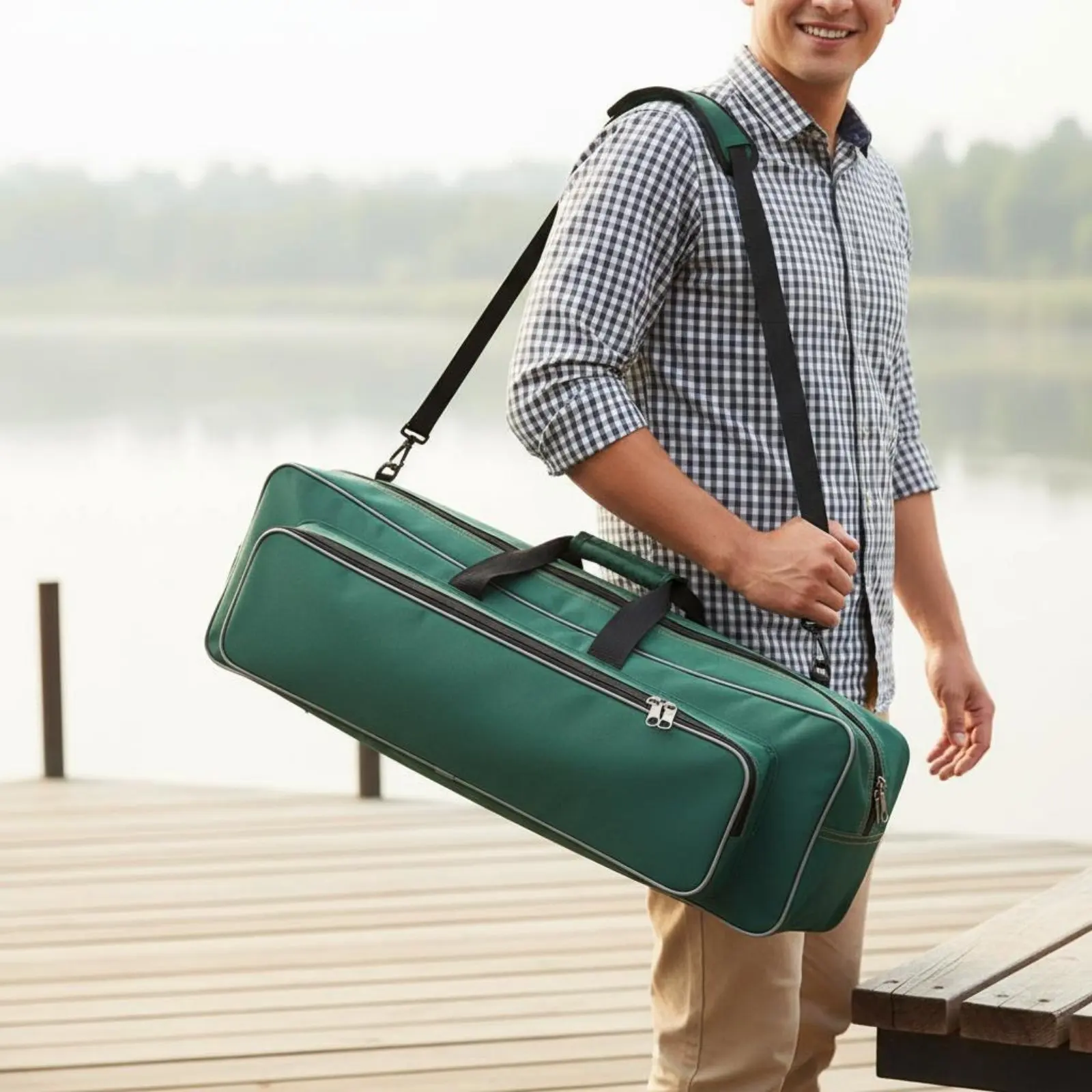 

Fishing Rod Bag Large Capacity Portable Fishing Rod Carrier Long-Lasting Structured Design for Outdoor