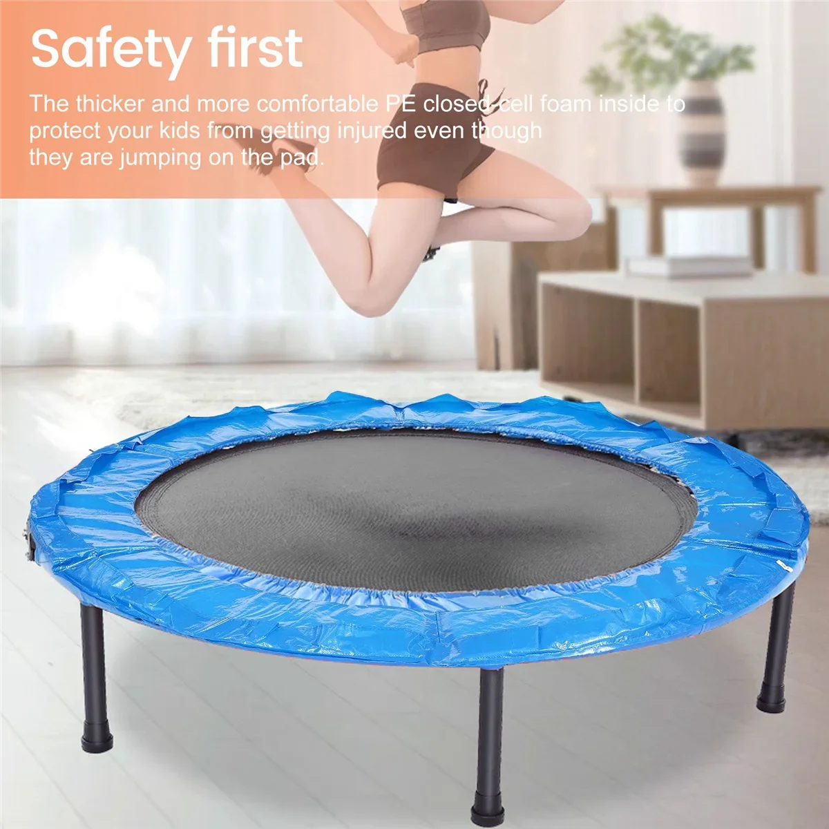 

Round Trampoline Replacement Safety Pad Spring Cover Fit 6Ft Trampoline Frame Edge Cover Accessories Rare