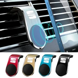 Auto 360 ° magnete in metallo supporto per telefono accessori interni per Seat Leon Ibiza Arona Altea Ateca FR Toledo Exeo Alhambra Tarraco Mii