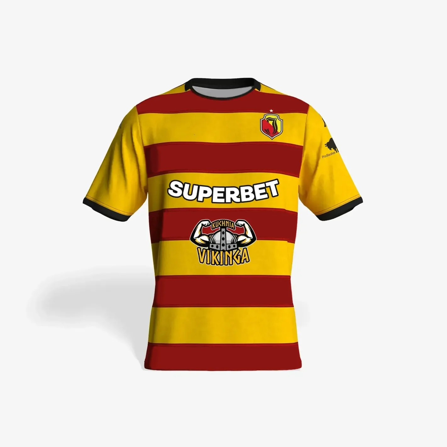 

25/26 Польская Premier League Jagiellonia Bialystok Домашняя рубашка Мужская быстросохнущая футболка Jagiellonia Bialystok Away T-Shirt