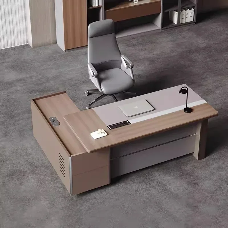 Furniture Office Desk Luxury Executive President Manager Computer Desk Room Desks Gaming Table Filing Cabinets Storage Locker