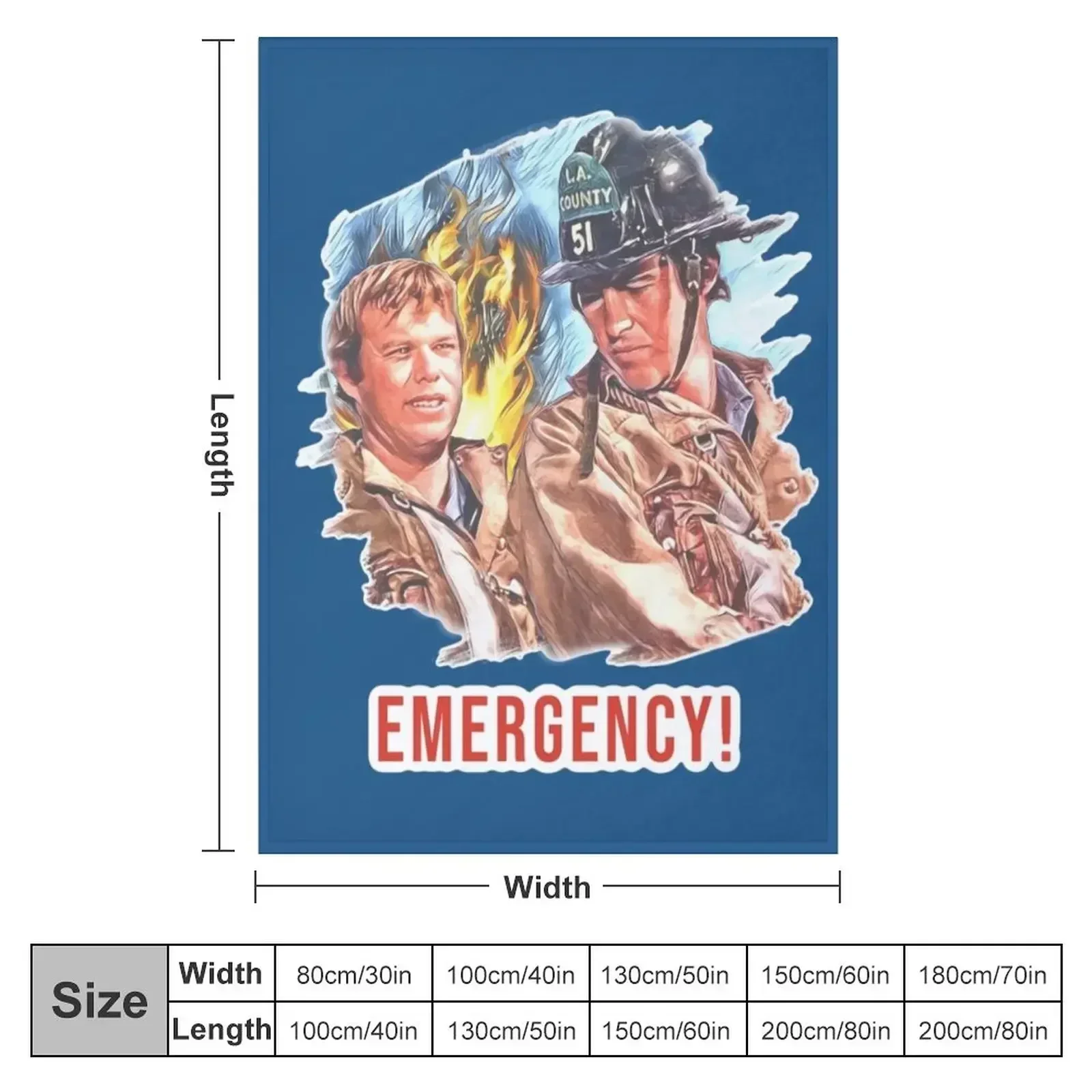 Emergency TV Show DeSoto and Gage Throw Blanket Winter beds Cute Plaid Hair Blankets