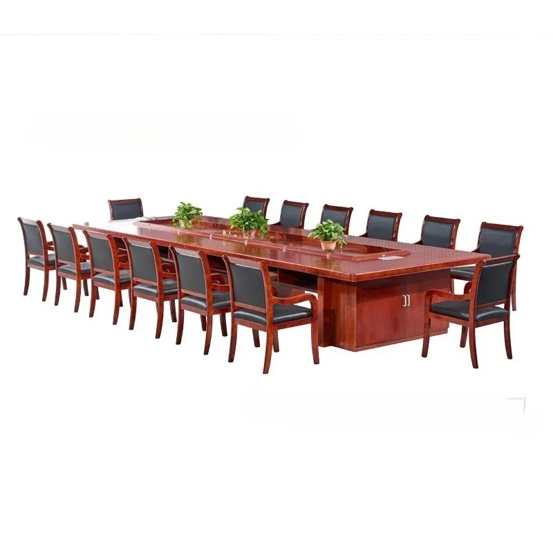 

Large veneer long office and chairs room paint conference strip table negoti