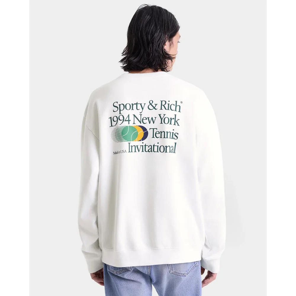 

Свитшот унисекс New York Tennis Club 1994 года, белый, с круглым вырезом, в стиле ретро, с длинными рукавами, оверсайз, хлопковый джемпер, модный пуловер