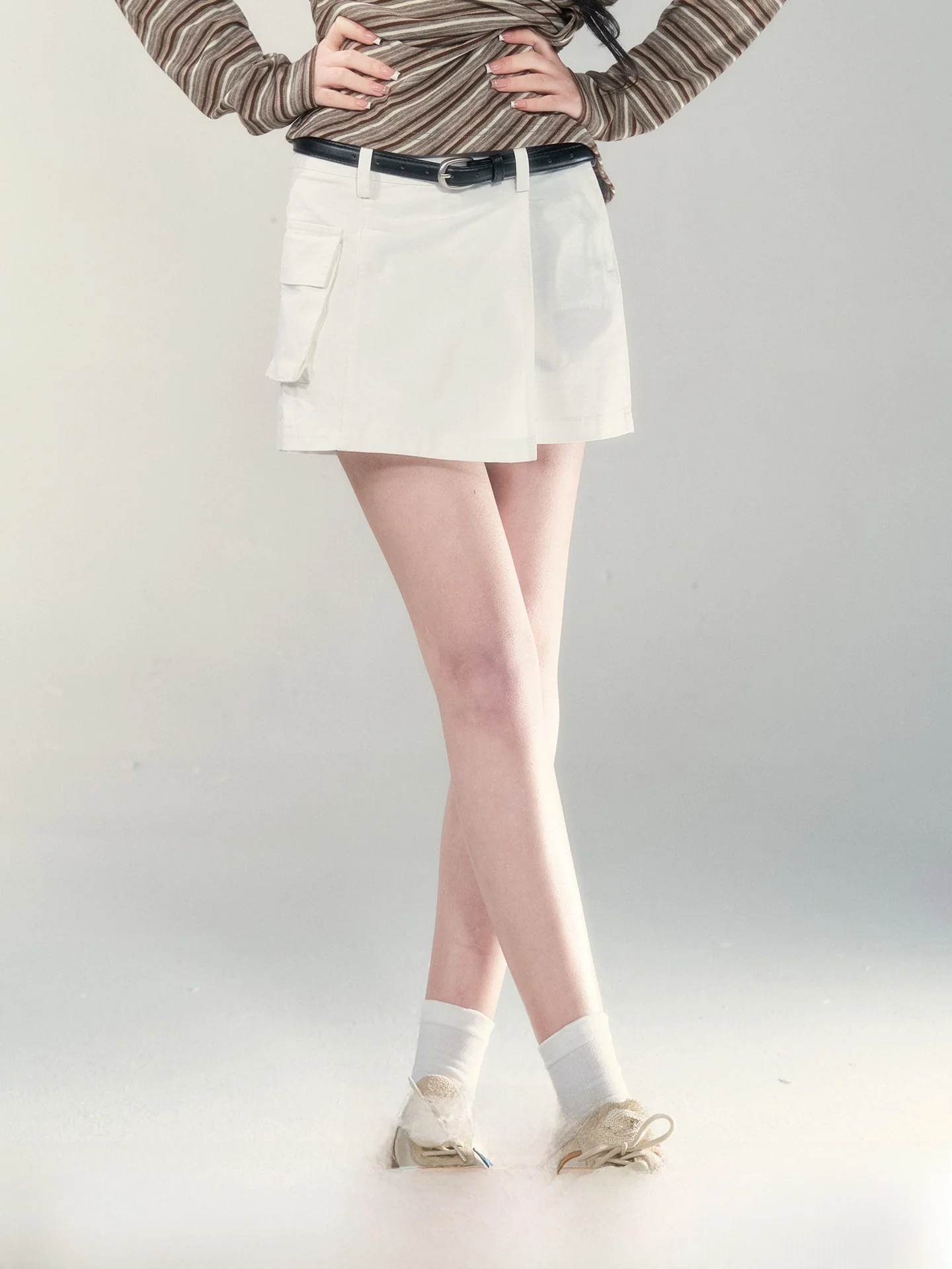 

Faionable High Waist Straight Leg Denim orts Women's New Design Sensation Versatile Beautiful Pants Spring Commute Sle