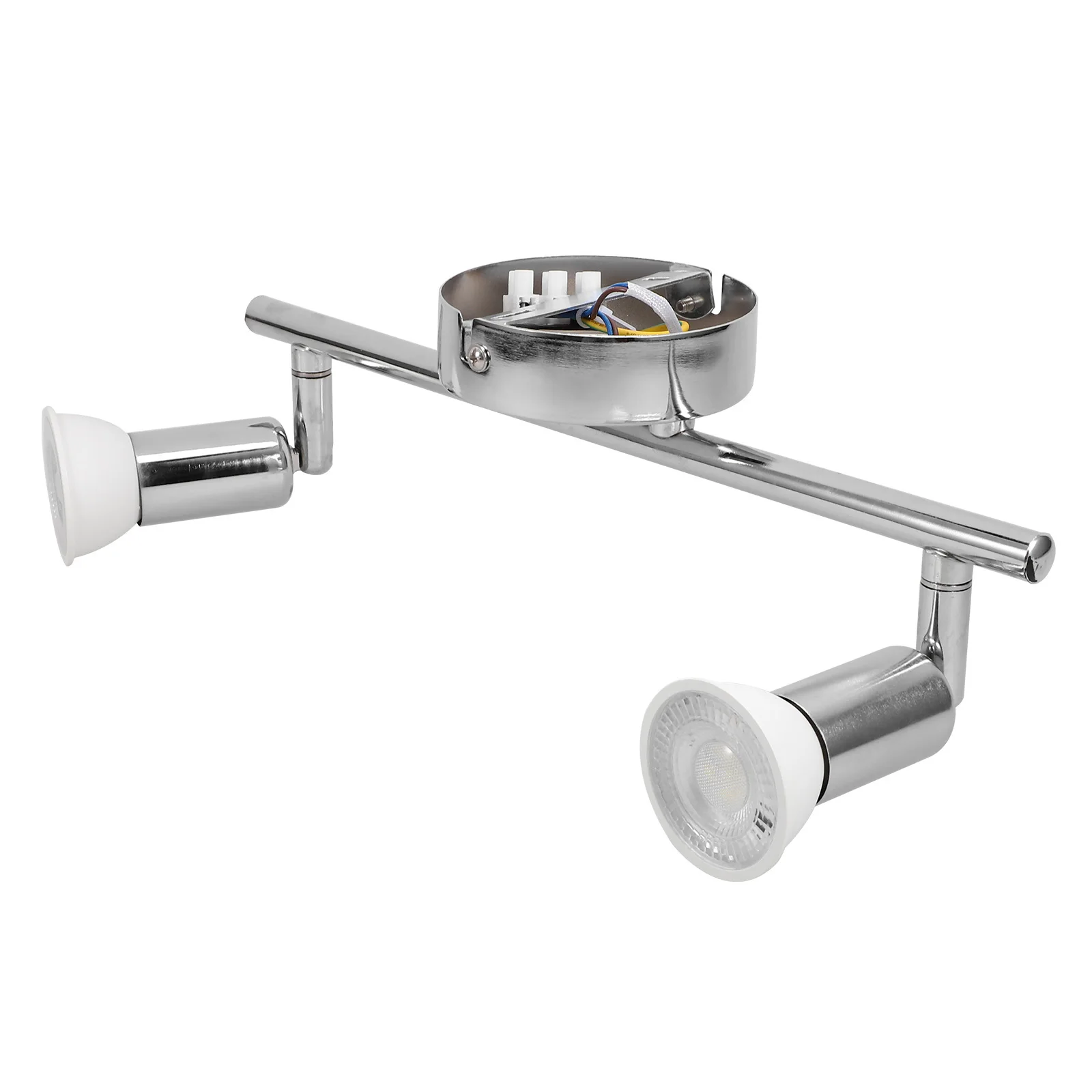 

2 LED Spotlight Stainless Steel Bathroom Wall Mounted Light Mirror Vanity Dressing Indoor Light Fixture Modern Metal Bright