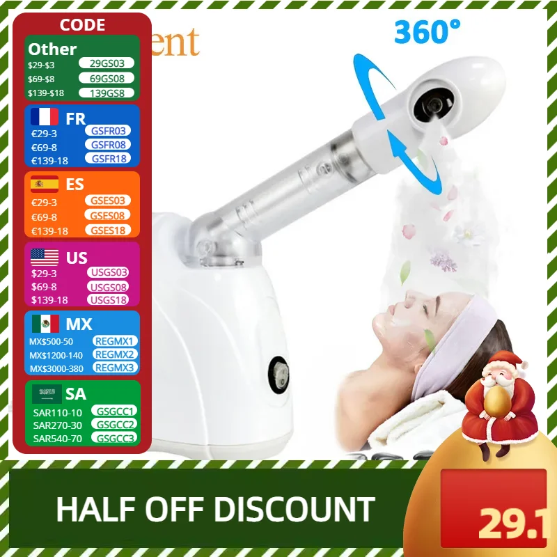 350 واط الأوزون الساخن رذاذ تبخير أداة ترطيب نانو رذاذ المرطب تنظيف الوجه سبا صالون العناية بالبشرة تبييض