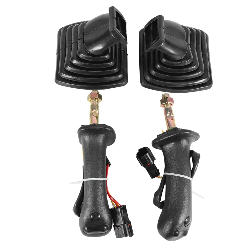 2Pcs L+R 3 Buttons Excavator Joystick Assy Handle Gears With Dust Cover For Daewoo Doosan DH DX150 215 225 300 370-9C