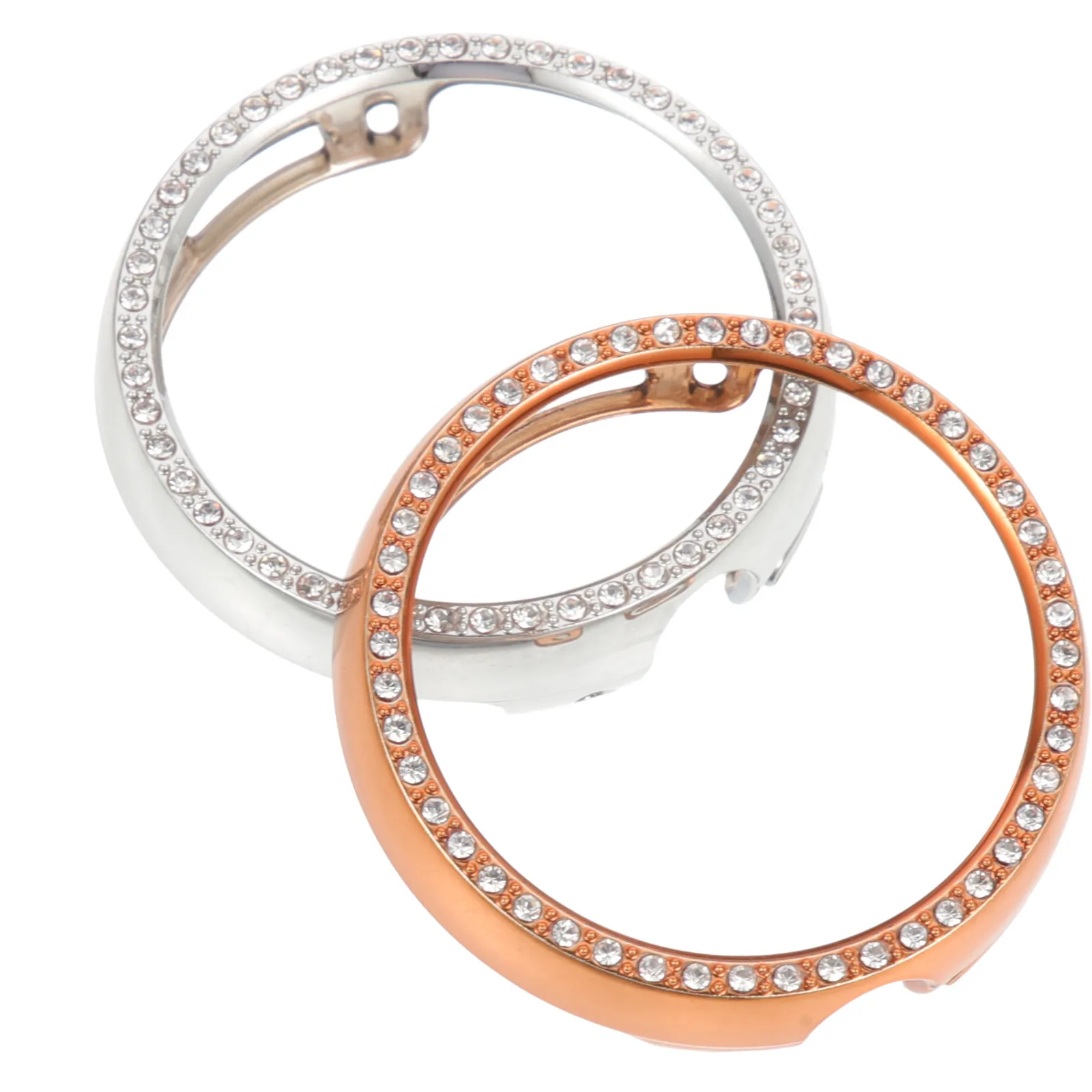 

2Pcs Watch Protector Rhinestone Bumper Case Scratch Resistant Protective Cover Compatible Watch Accessories