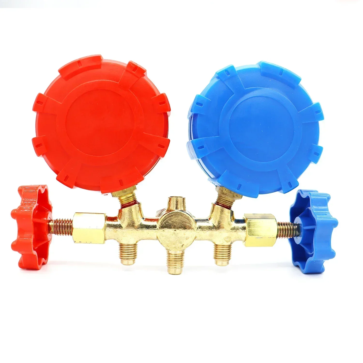 Refrigeration Manifold Gauge 3 Way AC Diagnostic Manifold Gauge Set for Freon Charging Fits R32 R410a R404A R-134a