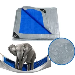 Heavy Duty Tarp Cover Extra Thick Tarps Waterproof Tear Rip Proof UV Resistant Tarpaulin with Reinforced Grommets Camping Awning