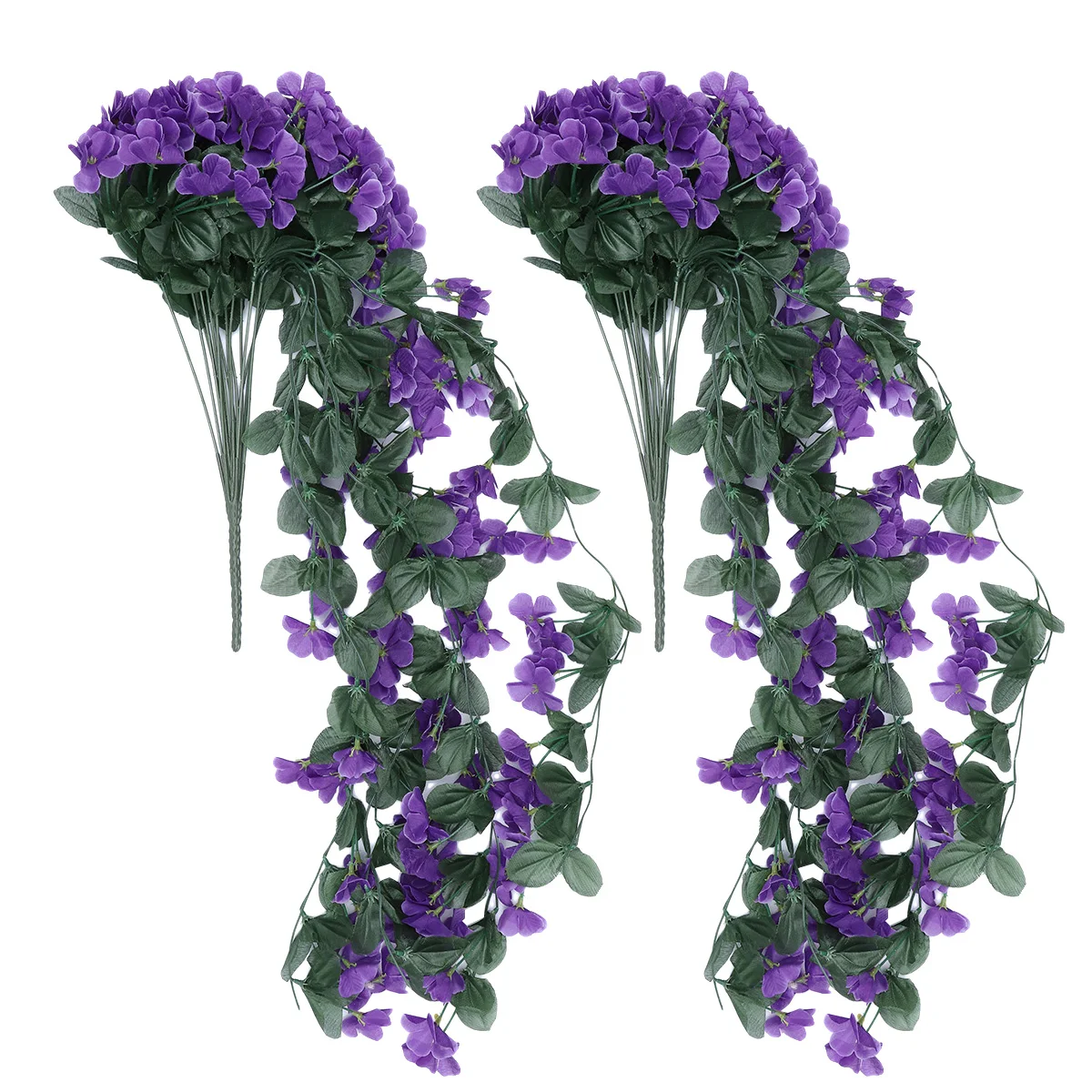 

2 Pcs Artificial Simulated Wall-mounted Flower Vine Faux Plant Fake Flowers Hanging Decorative Plants