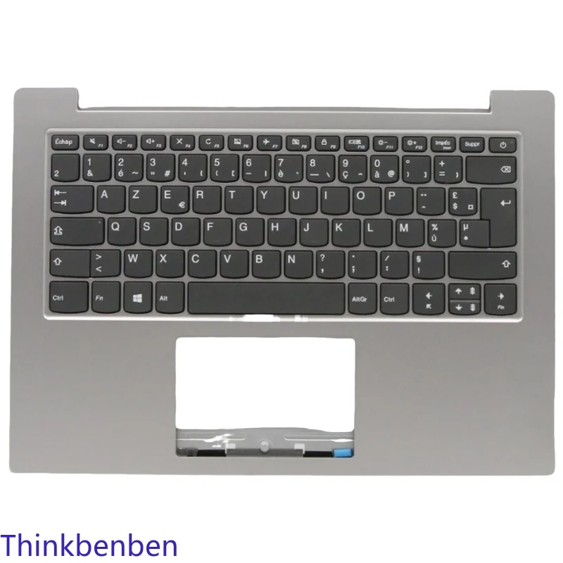 

FR French Platinum Grey Keyboard Upper Case Palmrest Shell Cover For Lenovo Ideapad Slim 1 14 14AST 05 5CB0W43930