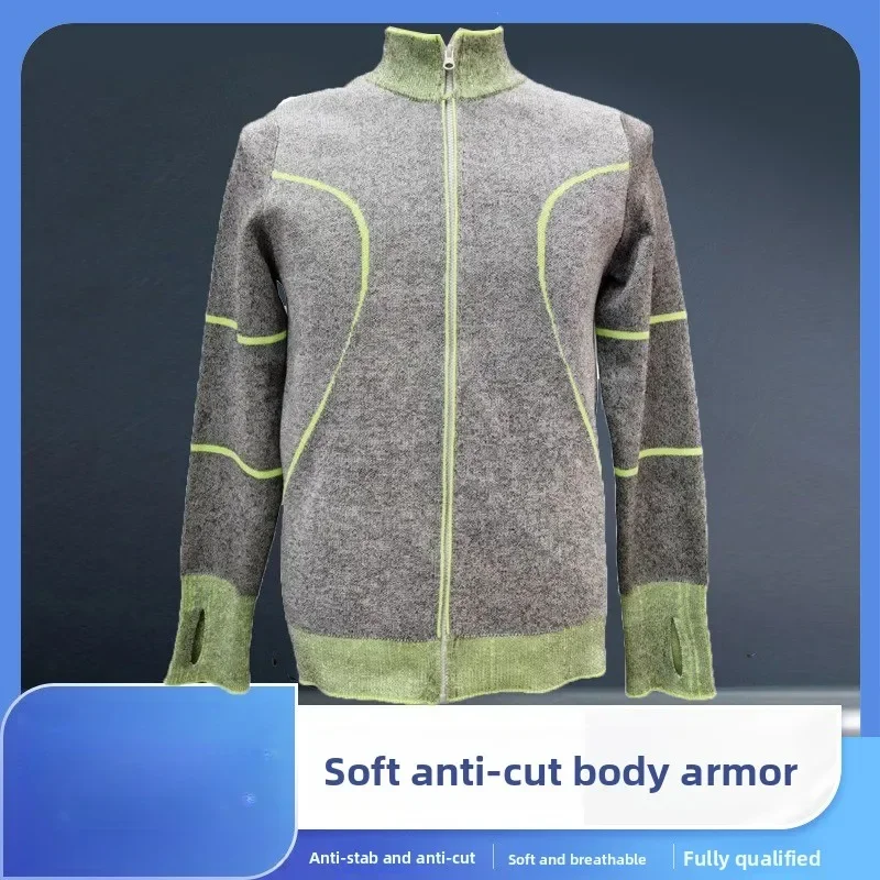 

DurableOutdoor Sports Zipper Cardigan Anti-tear Scratch-resistant Wear-resistant Cut-resistant Clothing Anti-bite With Thumb Buc