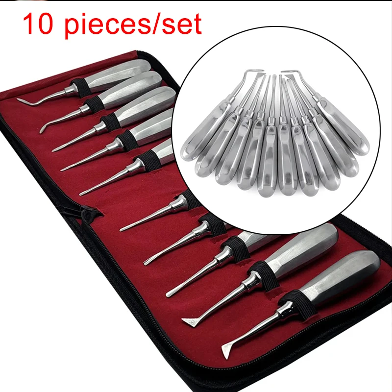 

Стоматологические плоскогубцы из нержавеющей стали, щипцы с изогнутыми корнями, шестигранная ручка, комплект лифта для извлечения зубов, набор стоматологических инструментов